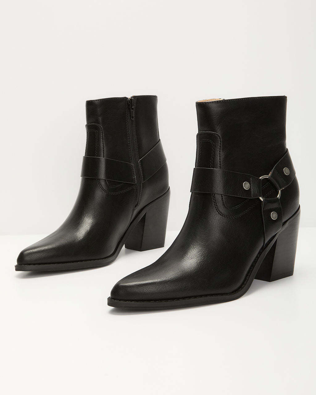 Walk Away Western Hardware Ankle Booties-Matylis