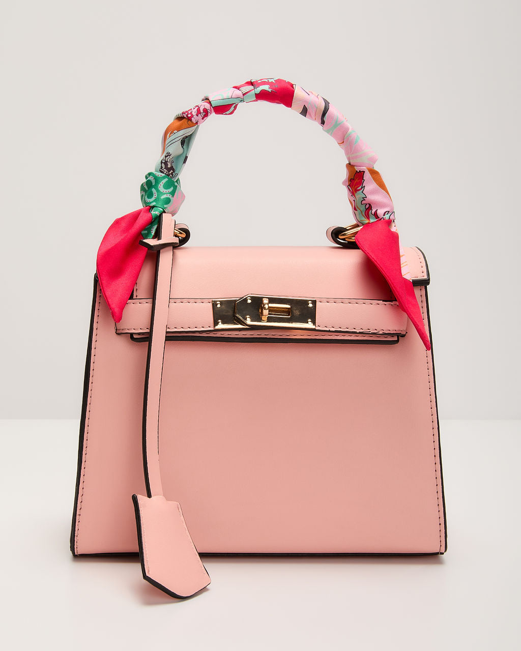 Tracey Structured Scarf Top Handle Bag-Matylis