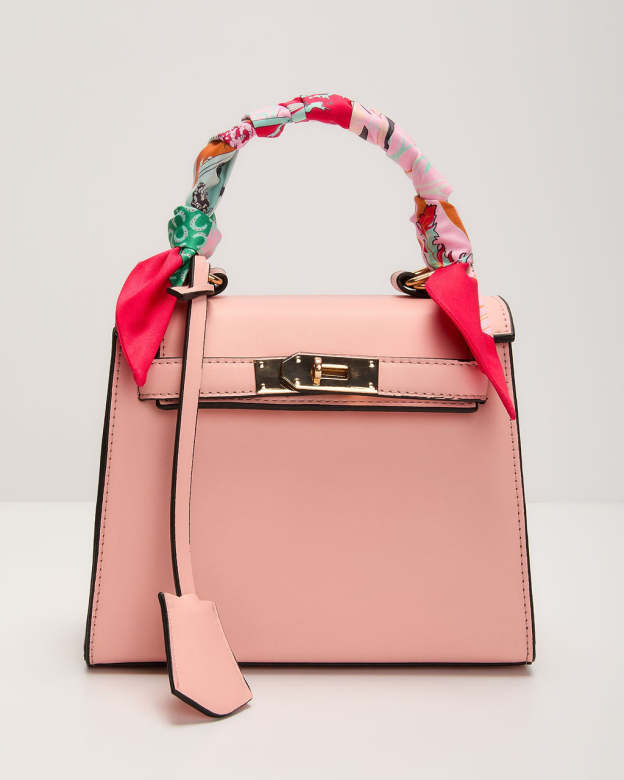 Tracey Structured Scarf Top Handle Bag-Matylis