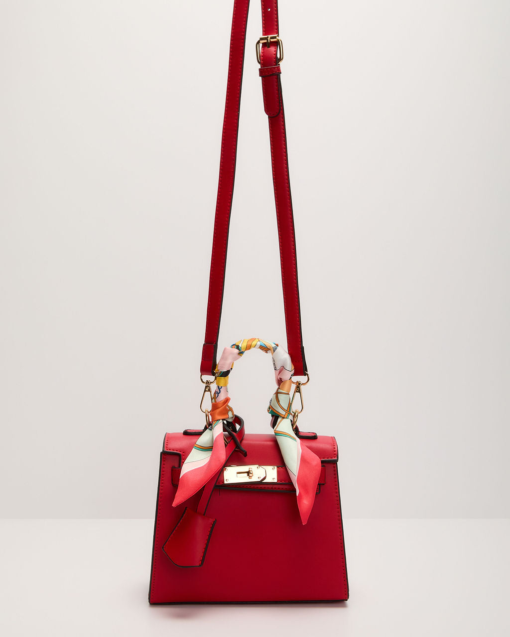 Tracey Structured Scarf Top Handle Bag-Matylis