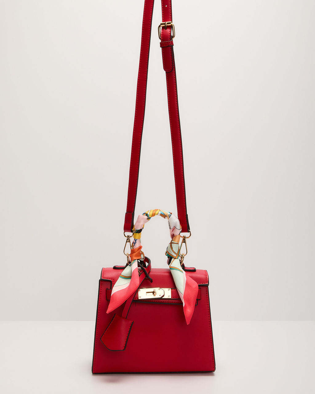 Tracey Structured Scarf Top Handle Bag-Matylis