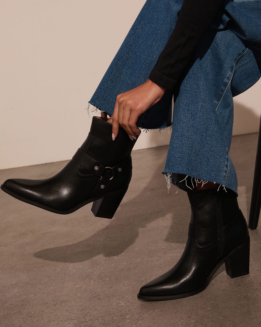Walk Away Western Hardware Ankle Booties-Matylis
