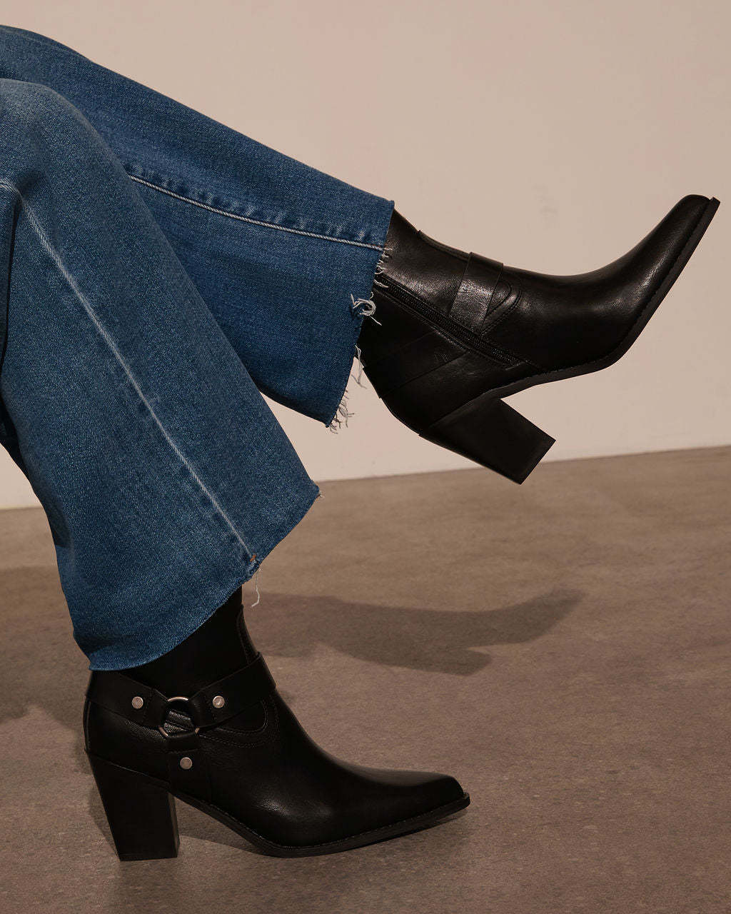Walk Away Western Hardware Ankle Booties-Matylis
