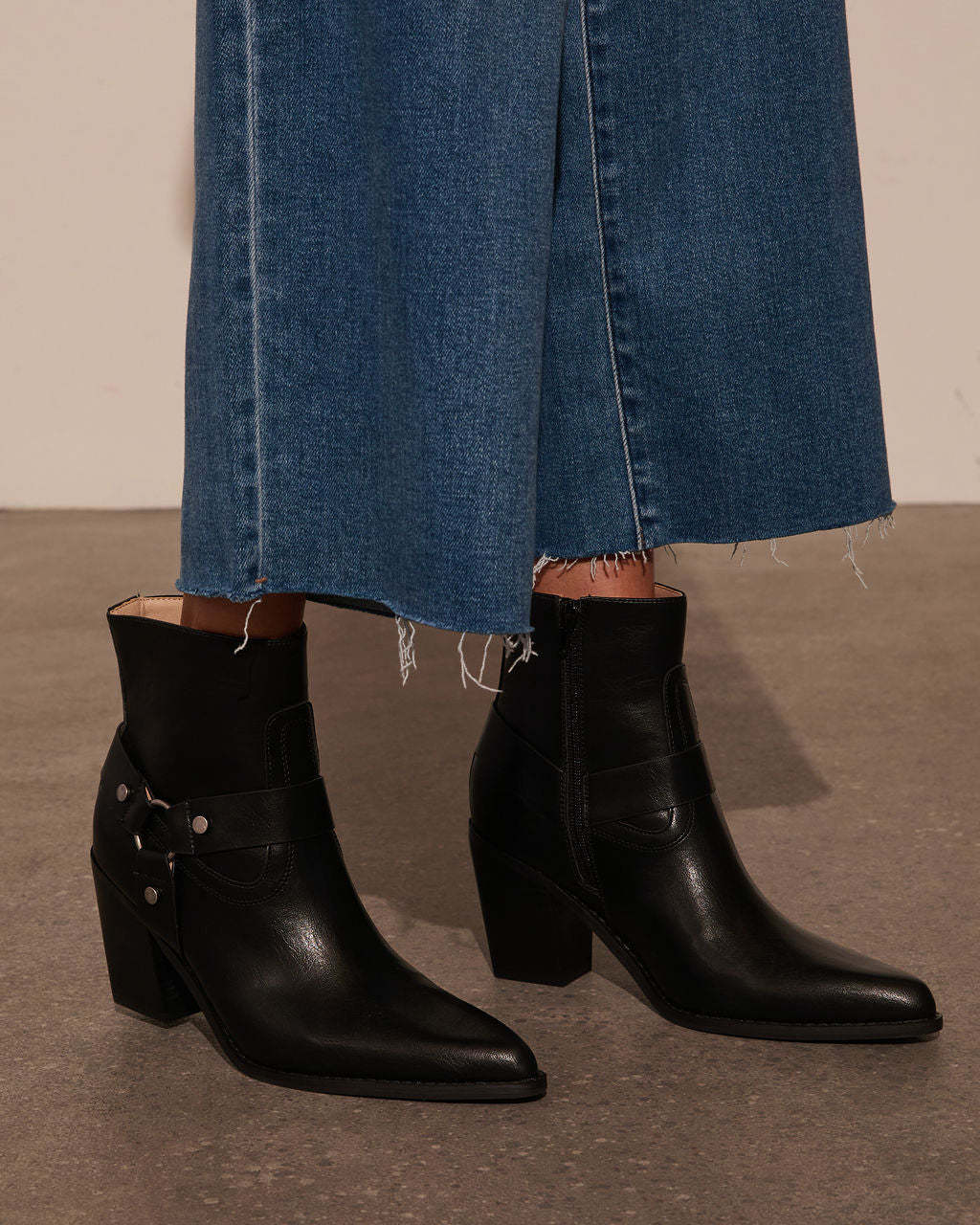 Walk Away Western Hardware Ankle Booties-Matylis