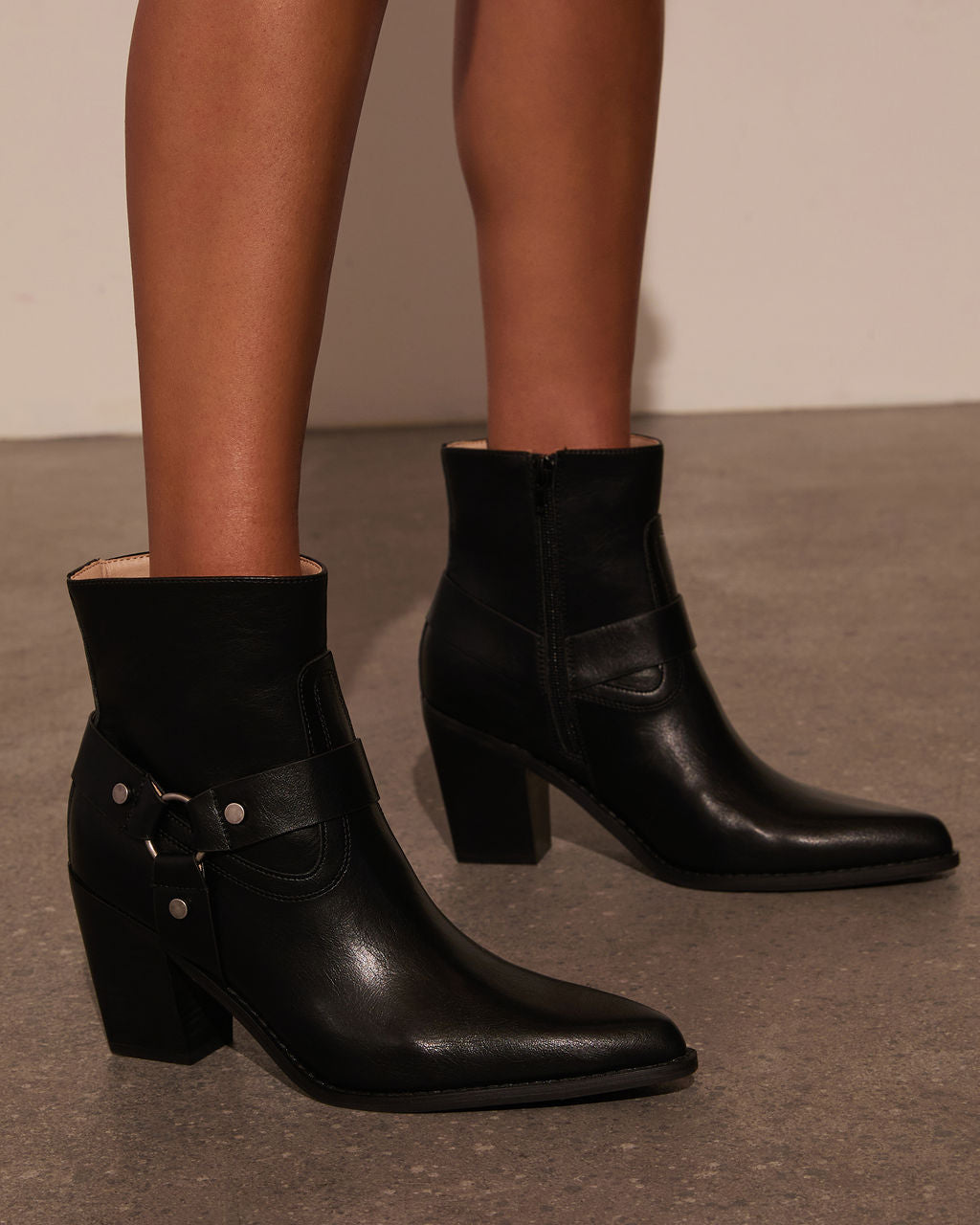 Walk Away Western Hardware Ankle Booties-Matylis