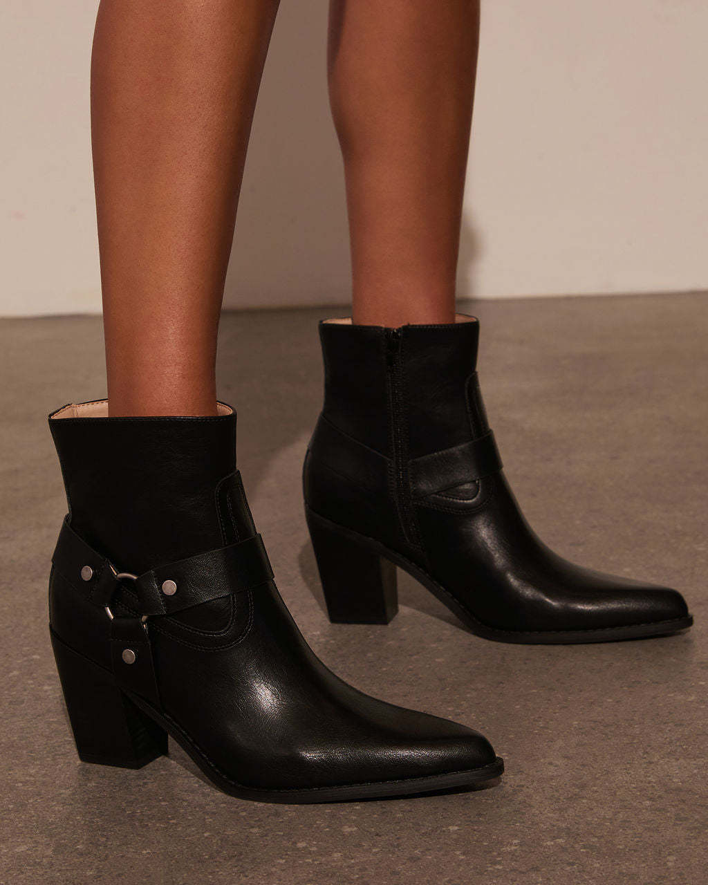 Walk Away Western Hardware Ankle Booties-Matylis