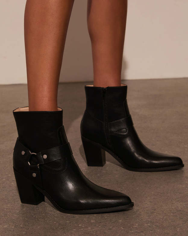 Walk Away Western Hardware Ankle Booties-Matylis