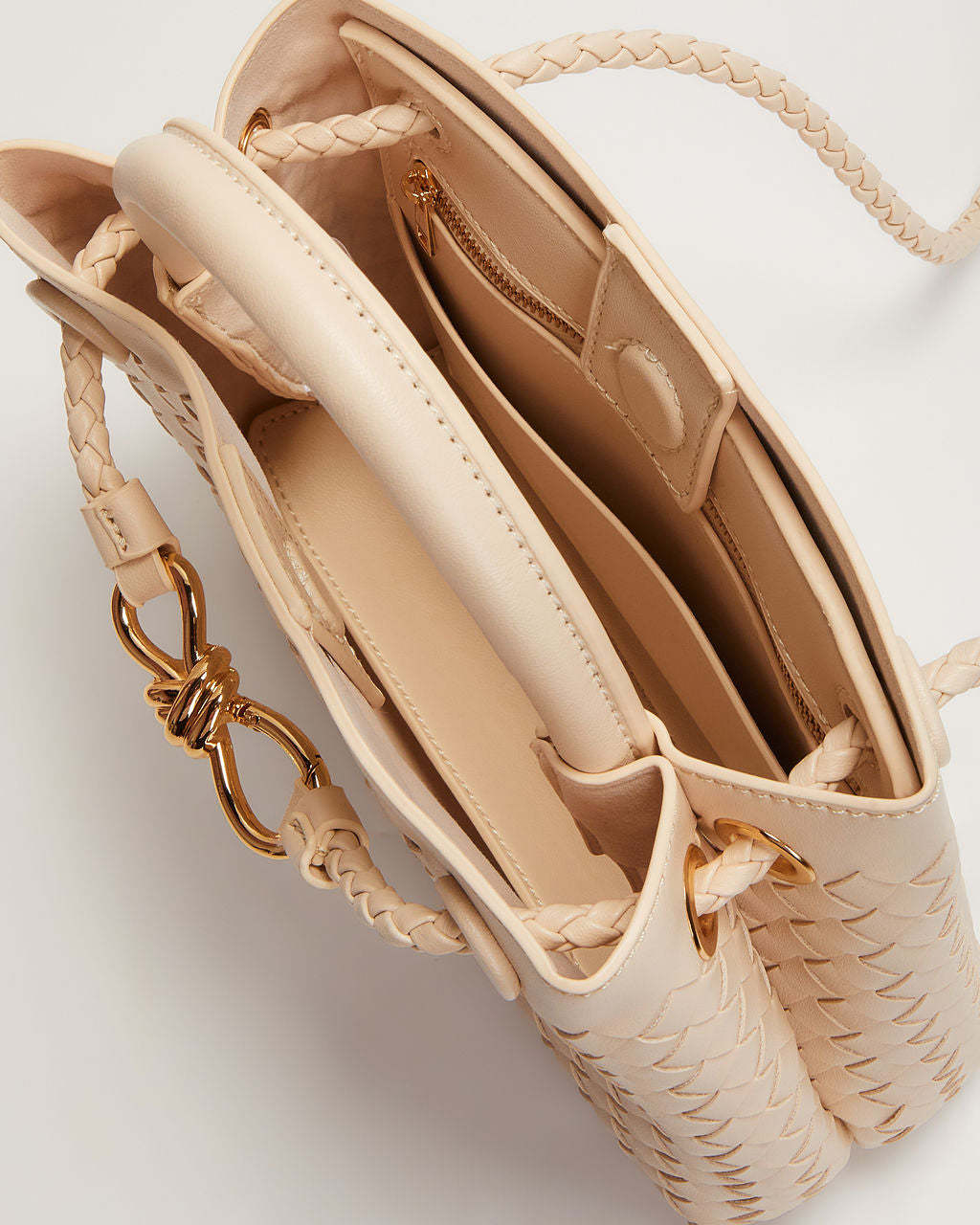 Vita Woven Bow Detail Crossbody Bag-Matylis