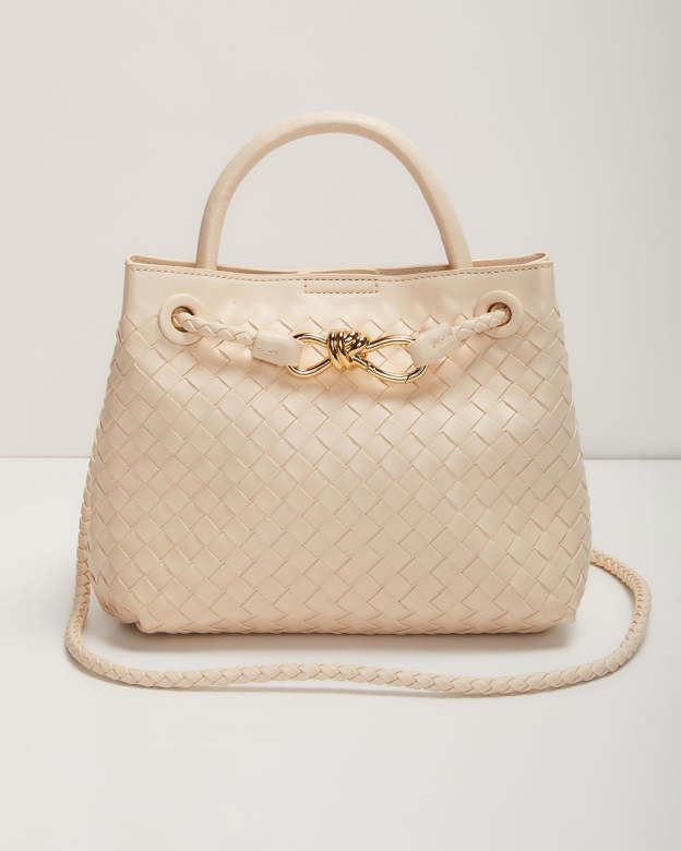 Vita Woven Bow Detail Crossbody Bag-Matylis