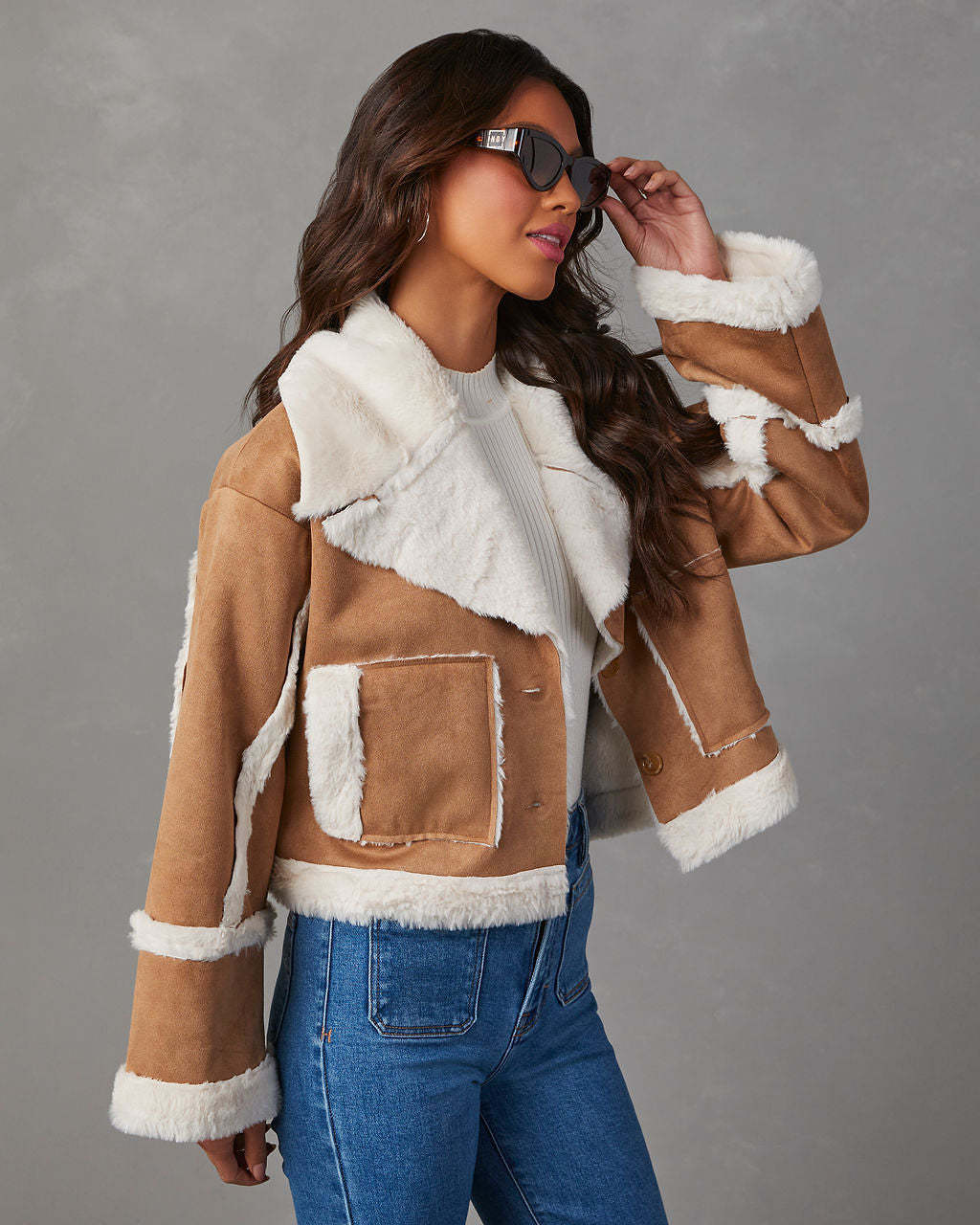 Wildwood Cropped Shearling Jacket-Matylis