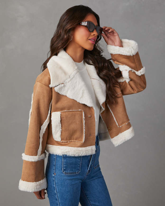 Wildwood Cropped Shearling Jacket-Matylis
