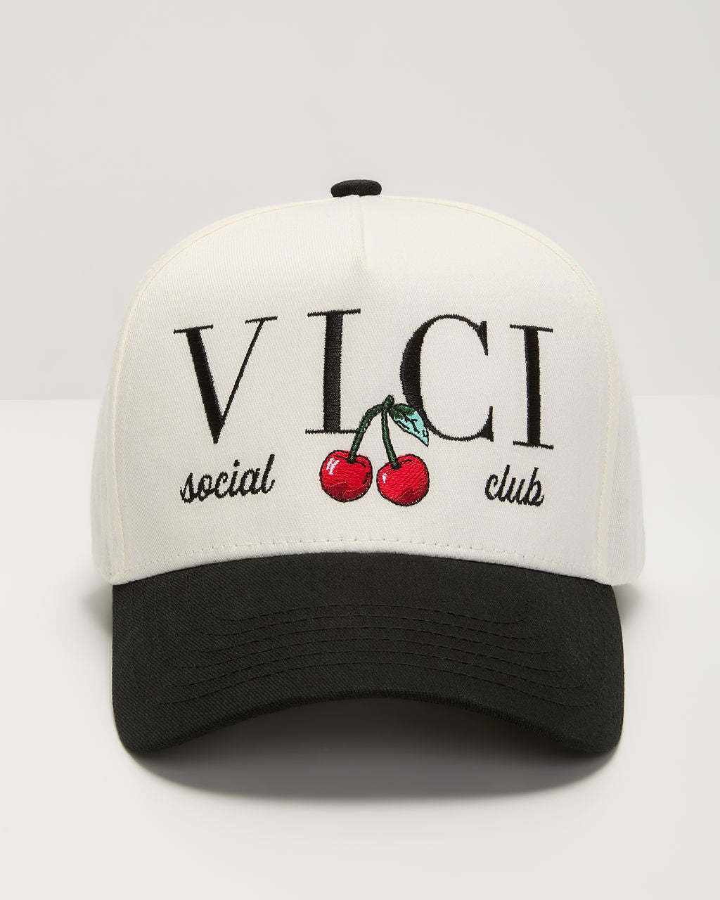 Matylis Social Club Embroidered Cherries Hat-Matylis