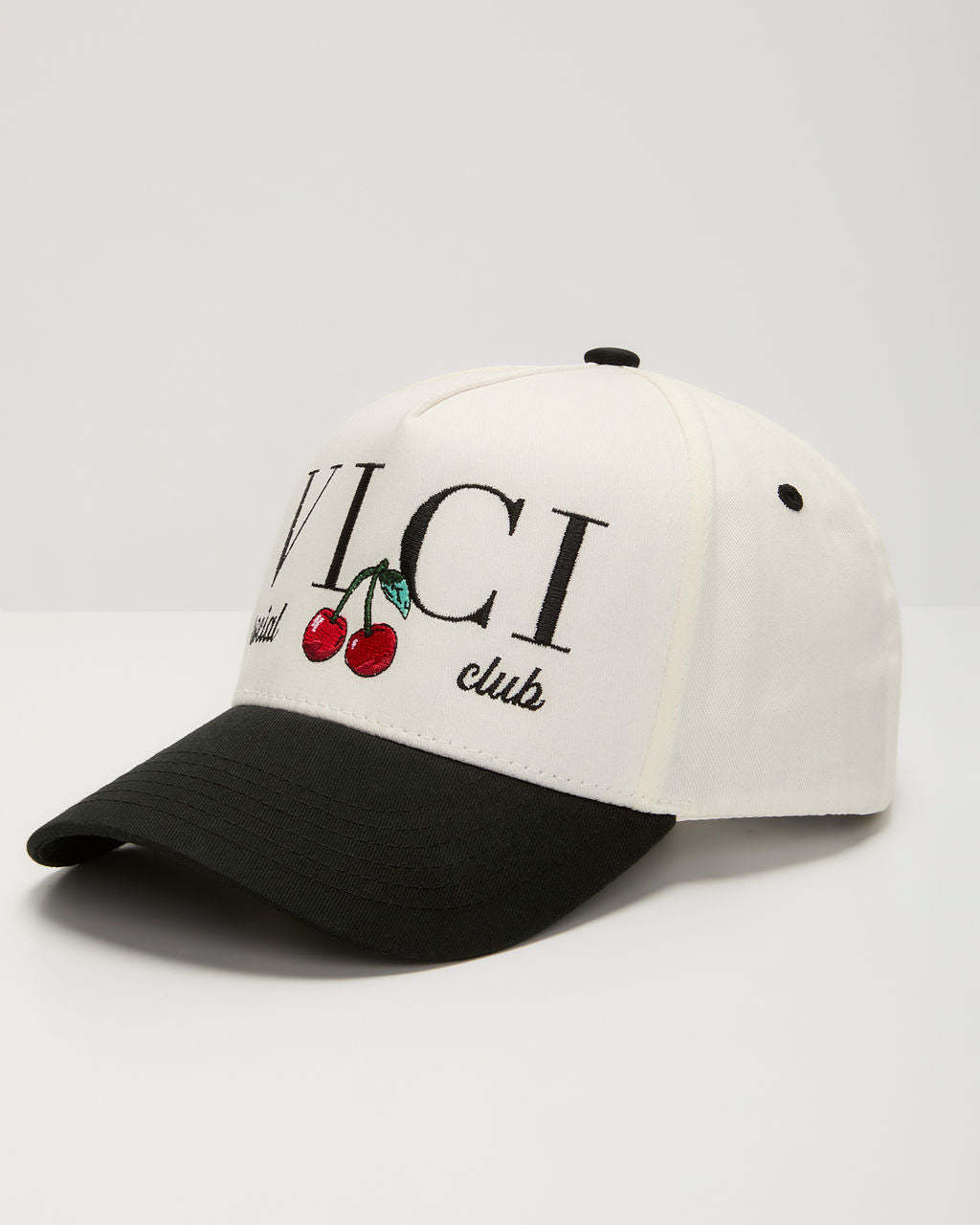 Matylis Social Club Embroidered Cherries Hat-Matylis