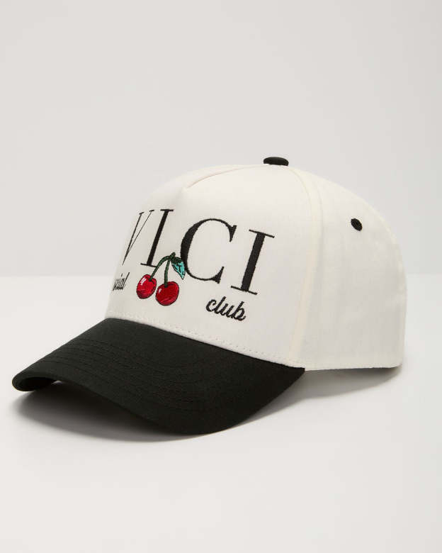 Matylis Social Club Embroidered Cherries Hat-Matylis