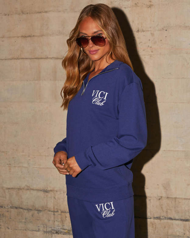 Matylis Club Quarter Zip Sweatshirt-Matylis