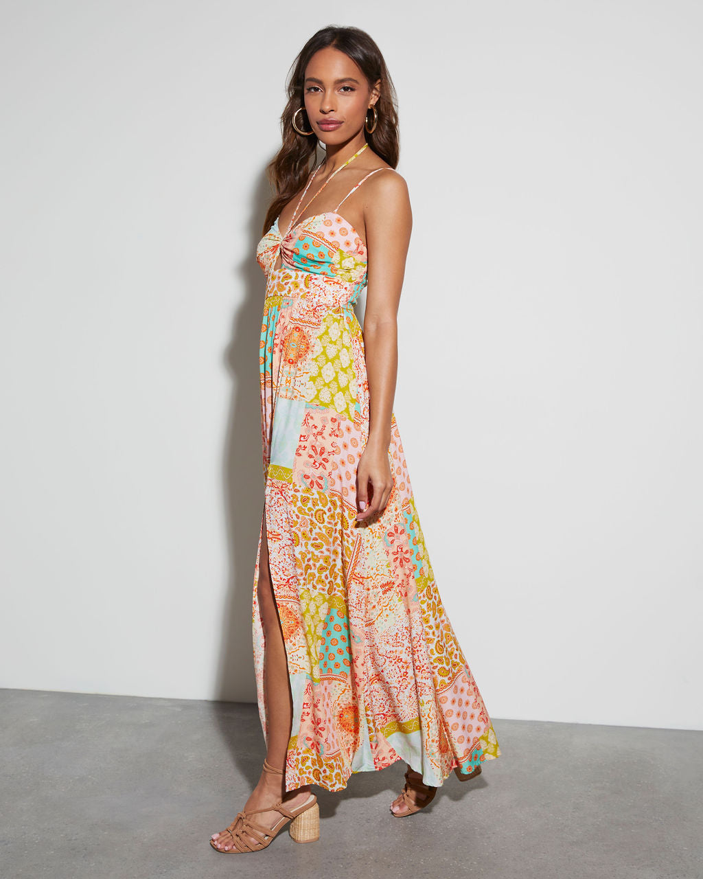 Tropical Tango Sweetheart Maxi Dress-Matylis