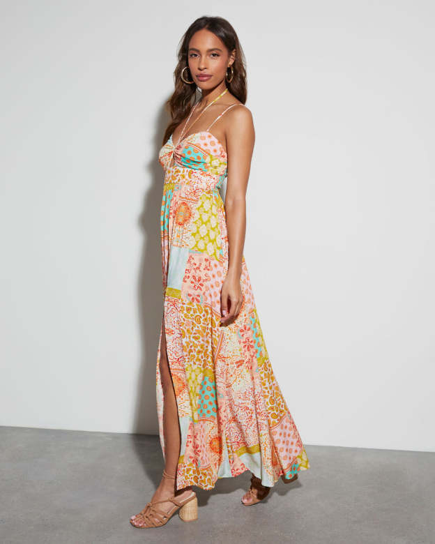 Tropical Tango Sweetheart Maxi Dress-Matylis