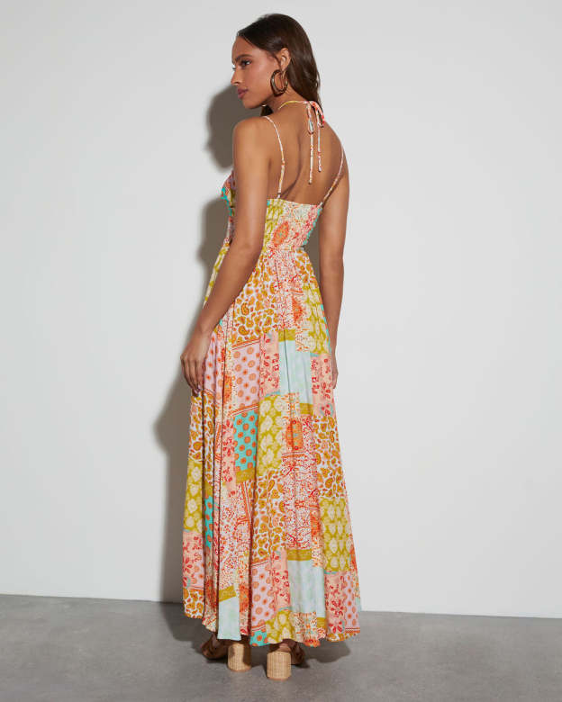 Tropical Tango Sweetheart Maxi Dress-Matylis