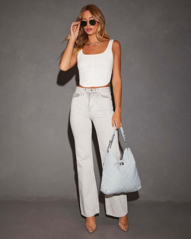 Valerie Corset Cropped Tank Top-Matylis
