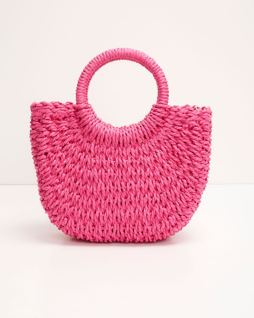 Valencia Small Rounded Straw Tote-Matylis