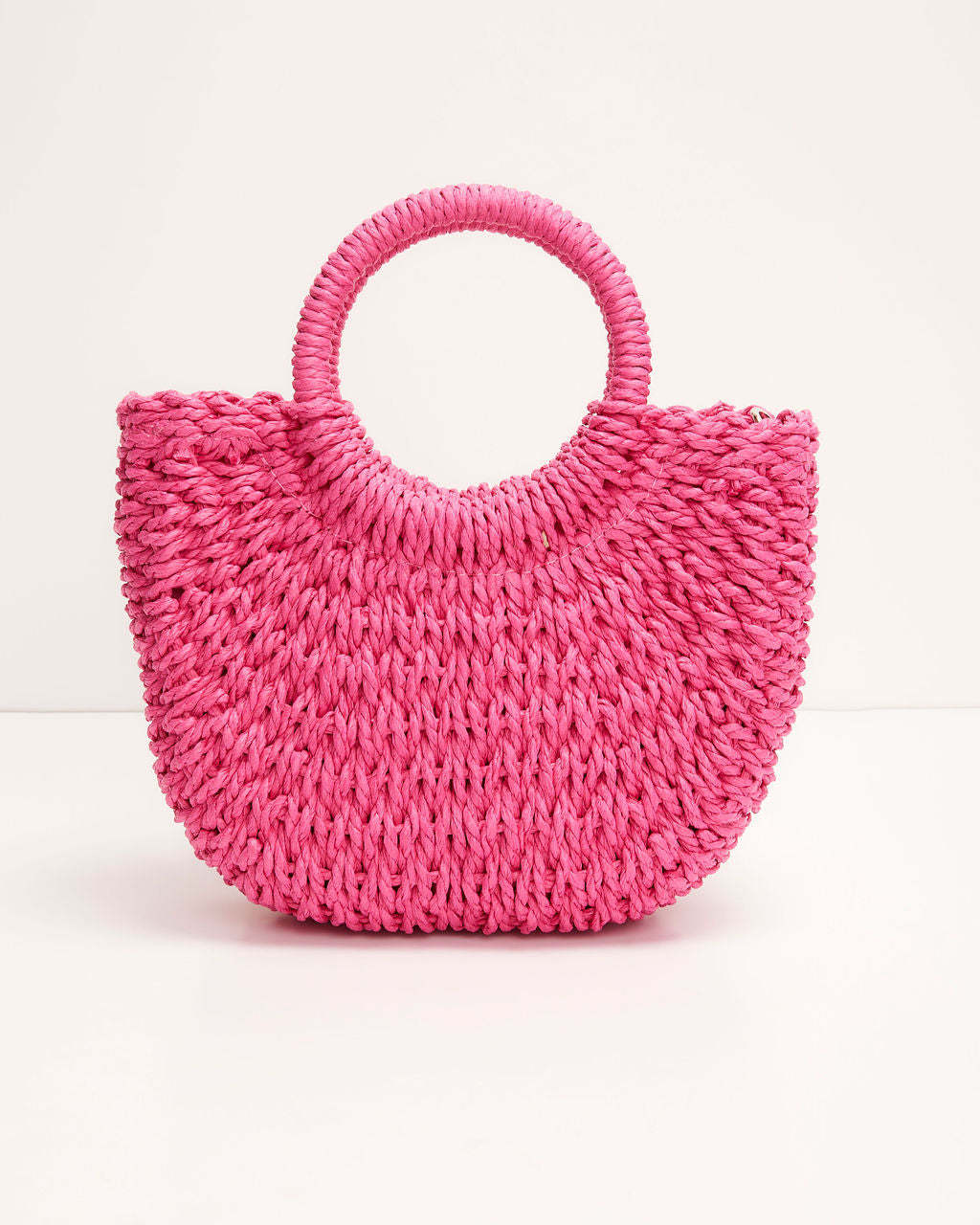 Valencia Small Rounded Straw Tote-Matylis