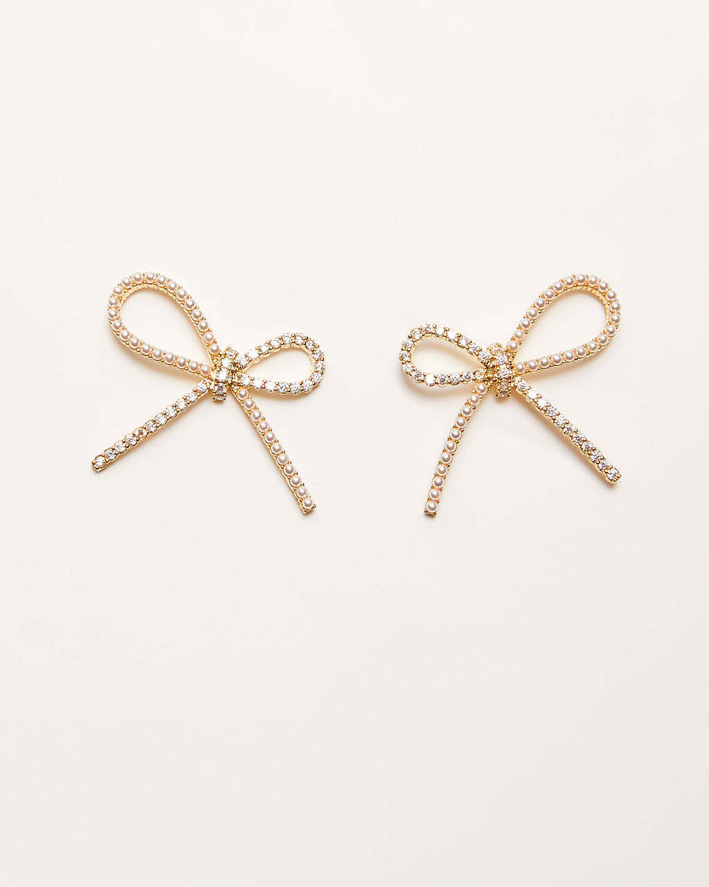 Tova Rhinestone Bow Stud Earrings-Matylis