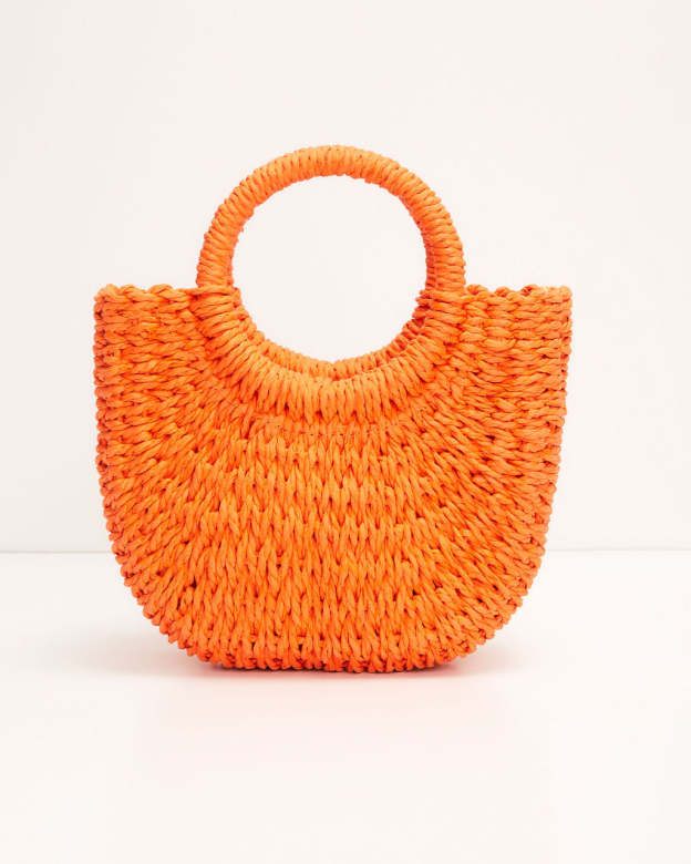 Valencia Small Rounded Straw Tote-Matylis