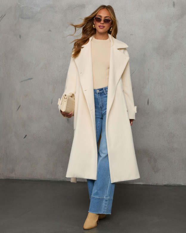 Winter Retreat Belted Wool Coat-Matylis