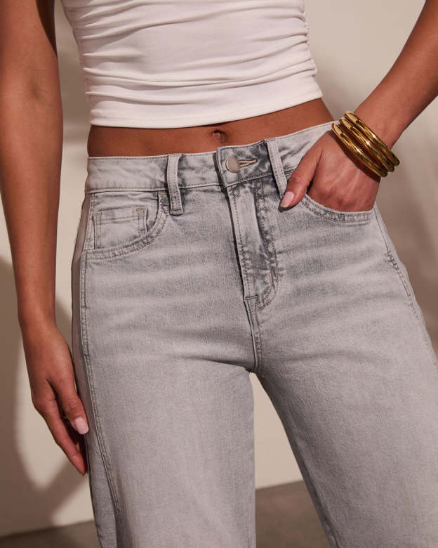 Wild Honey High Rise Barrel Jeans-Matylis