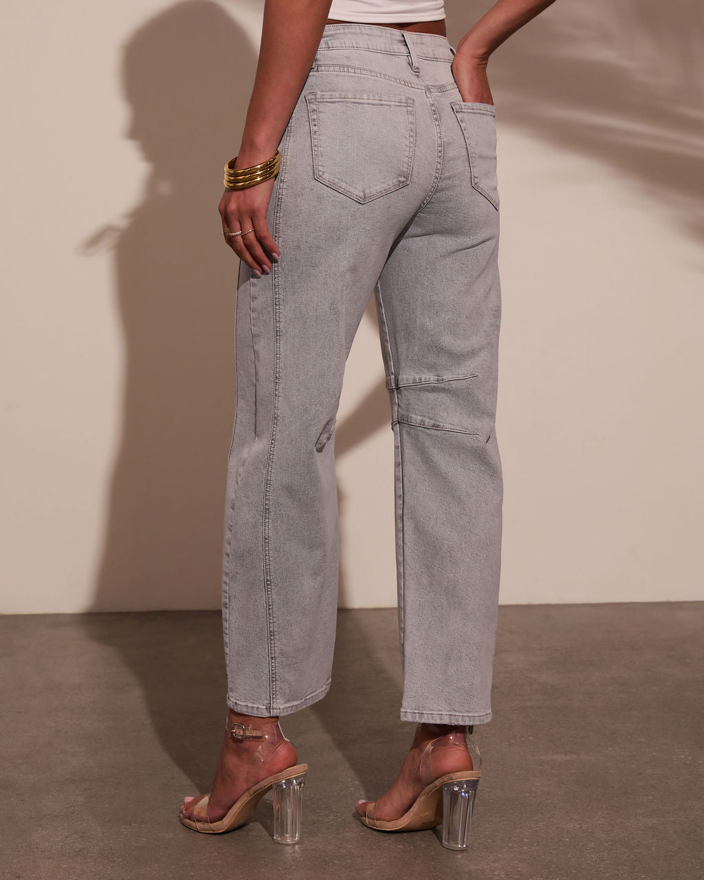 Wild Honey High Rise Barrel Jeans-Matylis