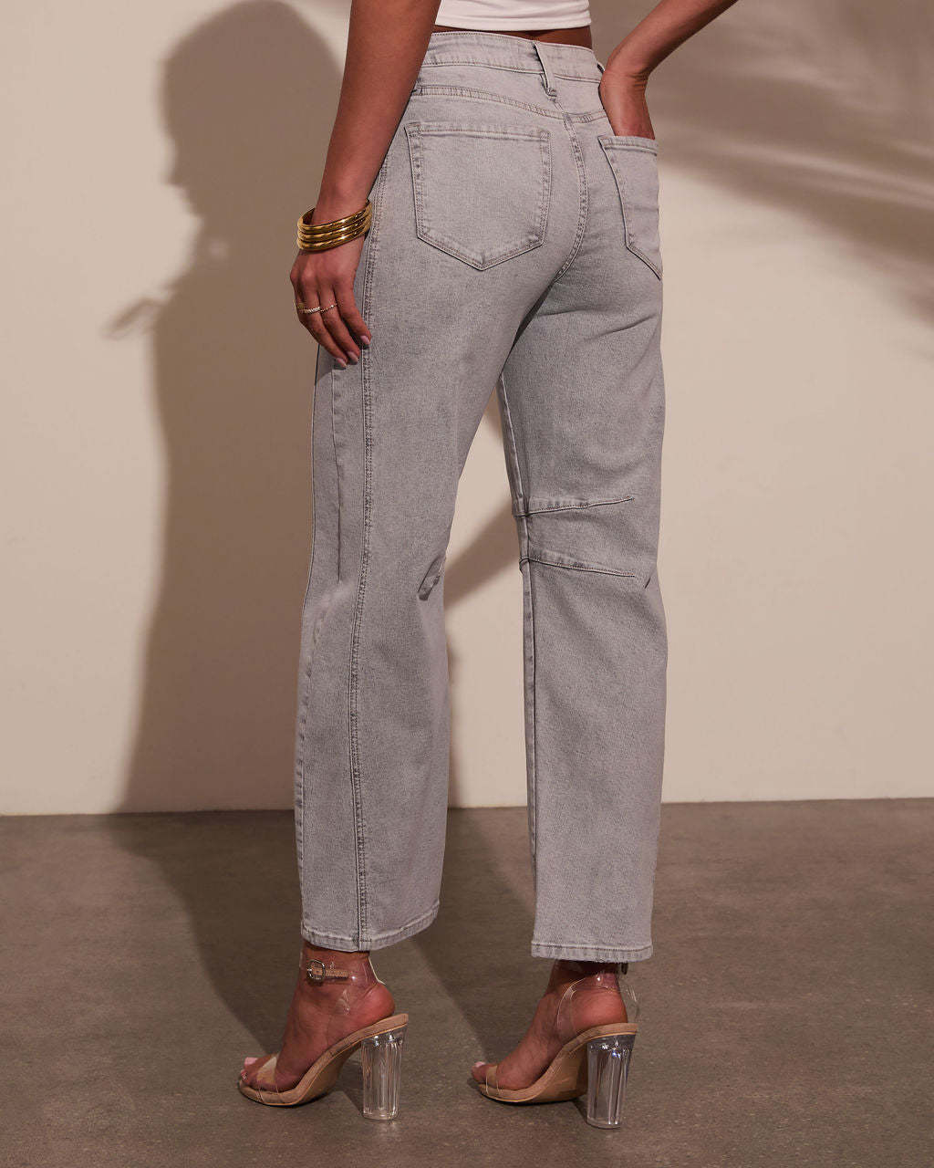 Wild Honey High Rise Barrel Jeans-Matylis