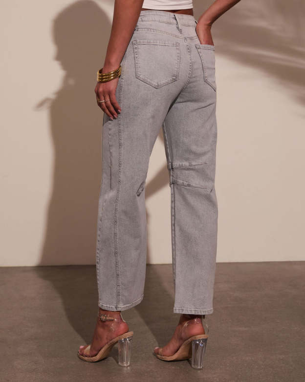 Wild Honey High Rise Barrel Jeans-Matylis