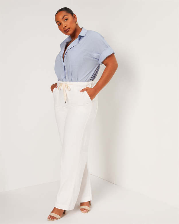 Westley Drawstring Wide Leg Jeans-Matylis