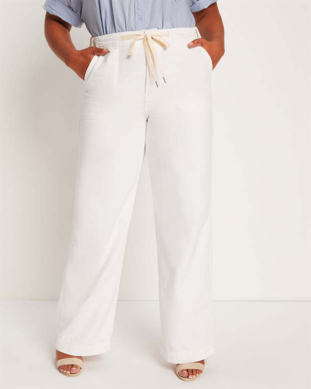 Westley Drawstring Wide Leg Jeans-Matylis