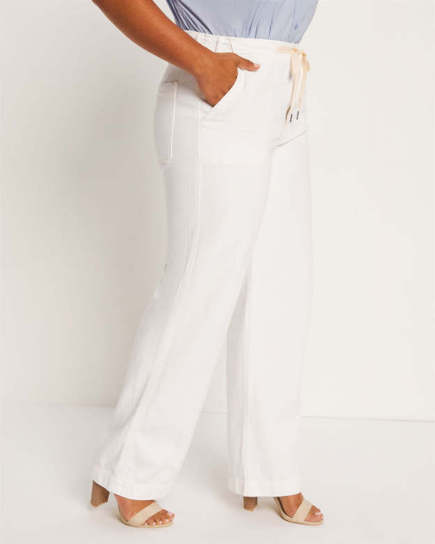 Westley Drawstring Wide Leg Jeans-Matylis