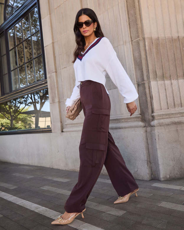 The Feels Cropped Varsity Sweater-Matylis