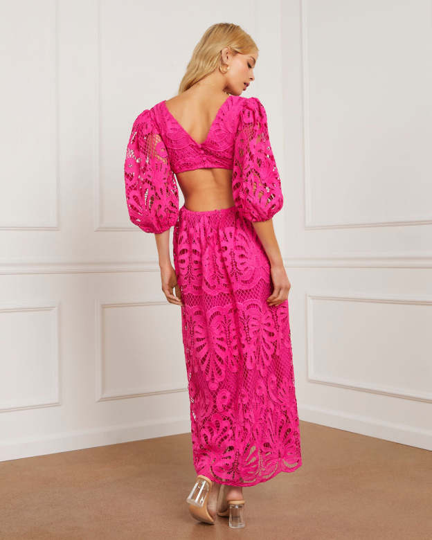 Vivianna Eyelet Maxi Dress-Matylis