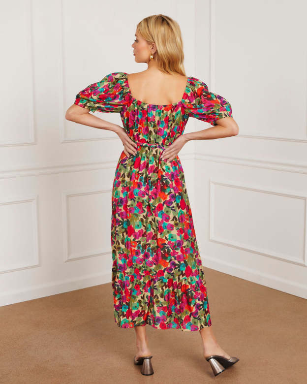 Willa Floral Midi Dress-Matylis