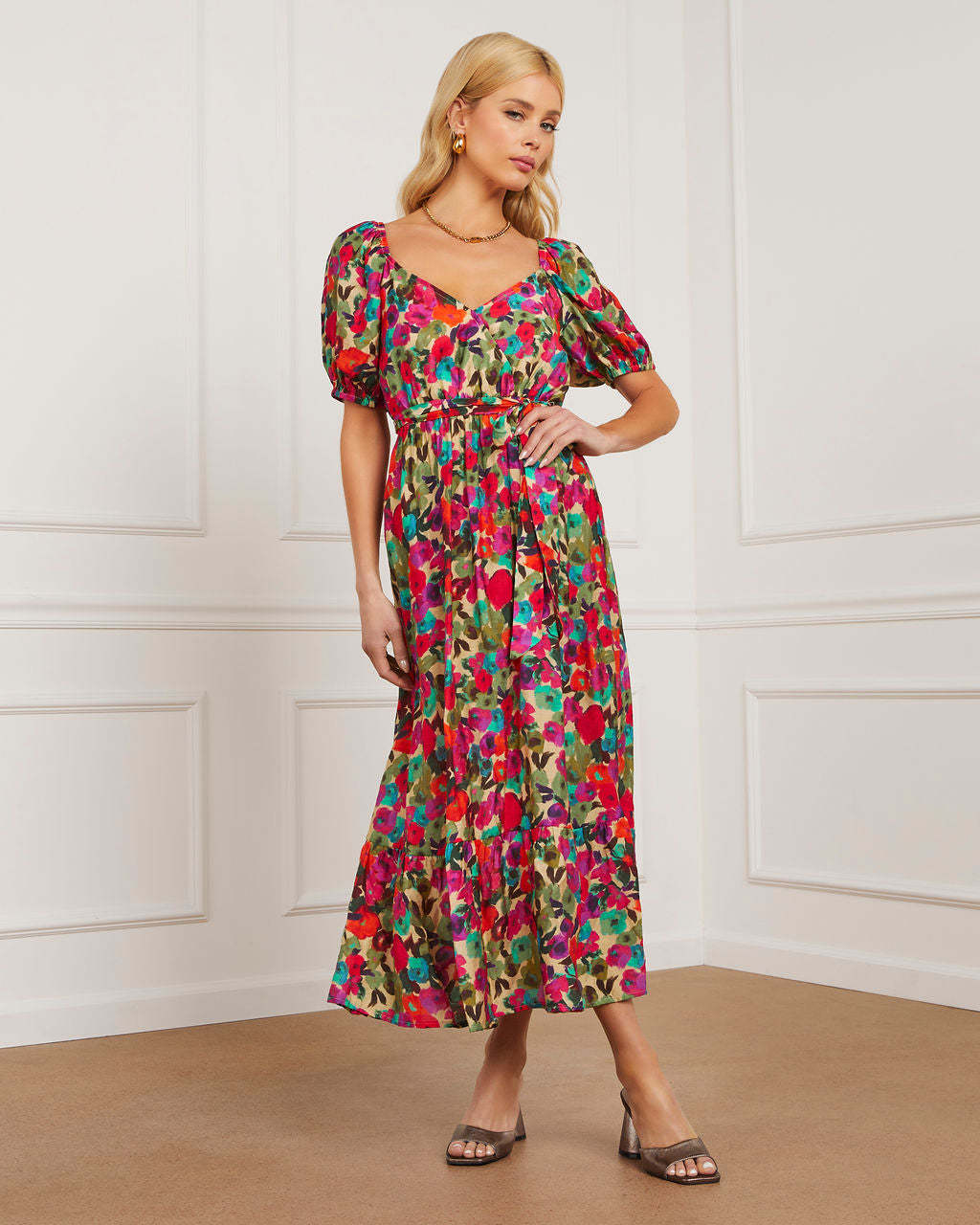 Willa Floral Midi Dress-Matylis