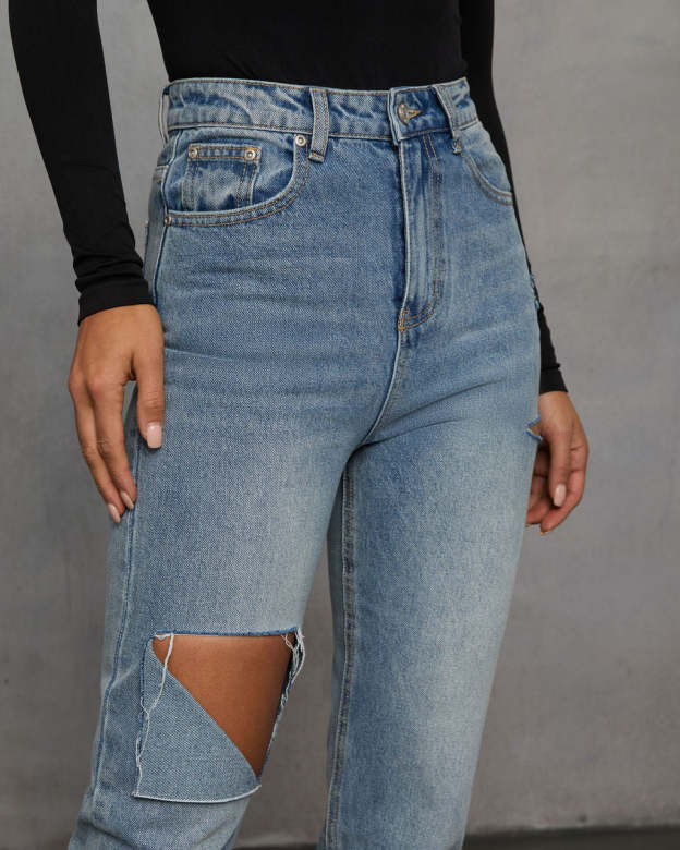 Vara High Distressed Jeans-Matylis