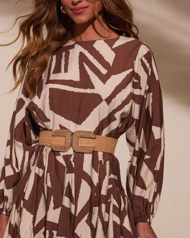 Voyager Straw Stretch Belt-Matylis
