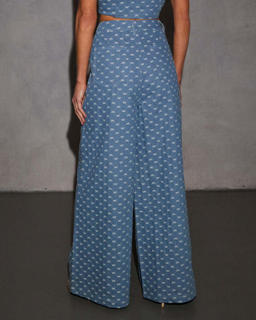 Tied In Love Bow Wide Leg Jeans-Matylis
