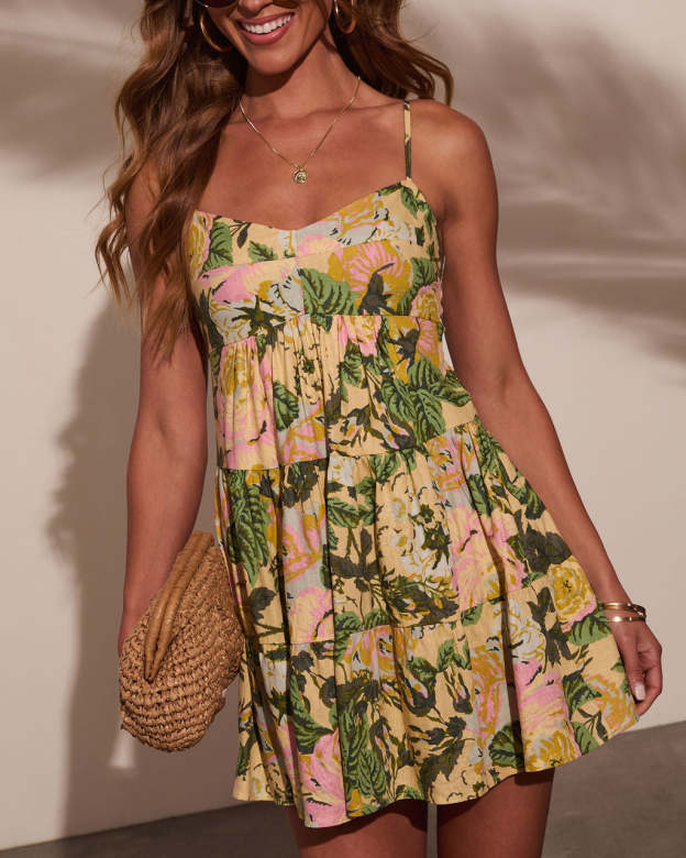 Wildflower Way Fit and Flare Mini Dress-Matylis