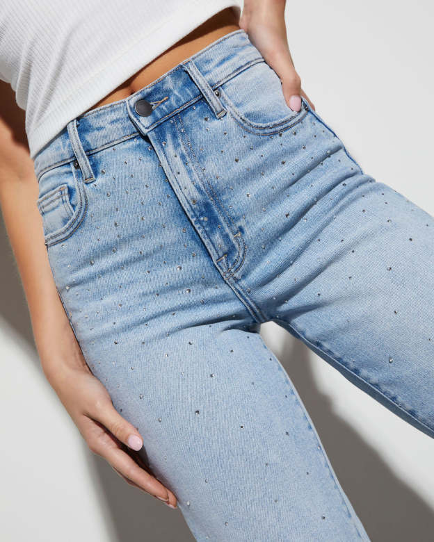 Wilda Icon Diamonte Straight Leg Jeans-Matylis