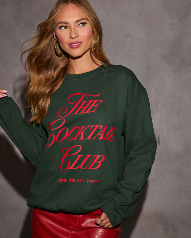 The Cocktail Club Graphic Sweatshirt-Matylis