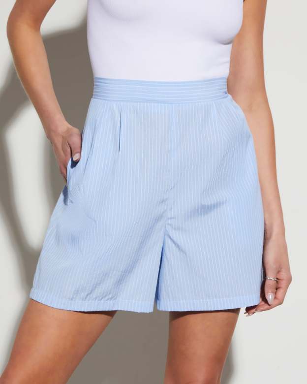 Valeria High Rise Striped Shorts-Matylis