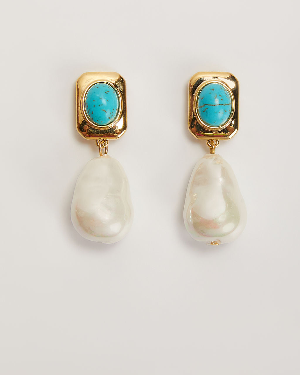 Tidal 18k Gold Plated Drop Earrings-Matylis