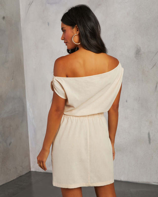 Valencia One Shoulder Mini Dress-Matylis