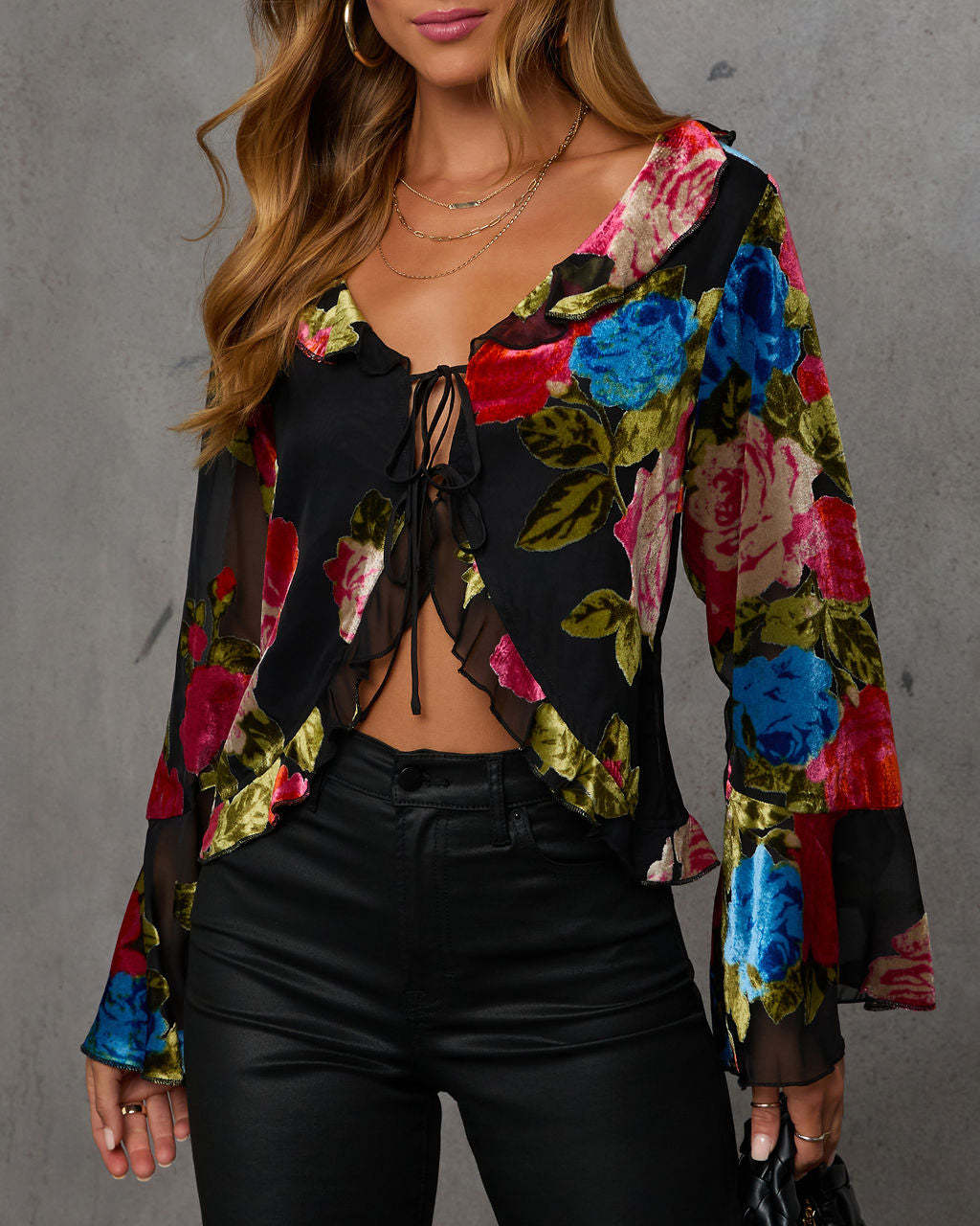 Trudie Front Tie Blouse-Matylis