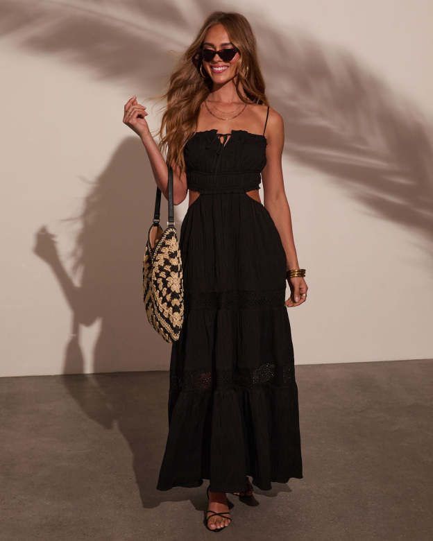 Valina Tiered Cut Out Maxi Dress-Matylis